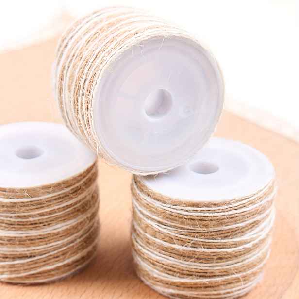 TEMU 1/3 role 0,5 cm přírodní vintage jutové provázkové , stuha na dárkové balení s mašlí, řemeslné jutové , pytlovina na párty a svatební dekorace,