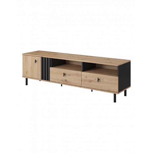 TV stolek Madis B, 165 cm, dub artisan / antracit