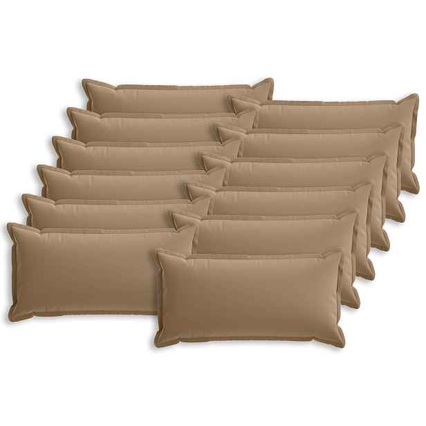 vidaXL Polštář s polštářem HOUTEN 12 ks Taupe Polyester
