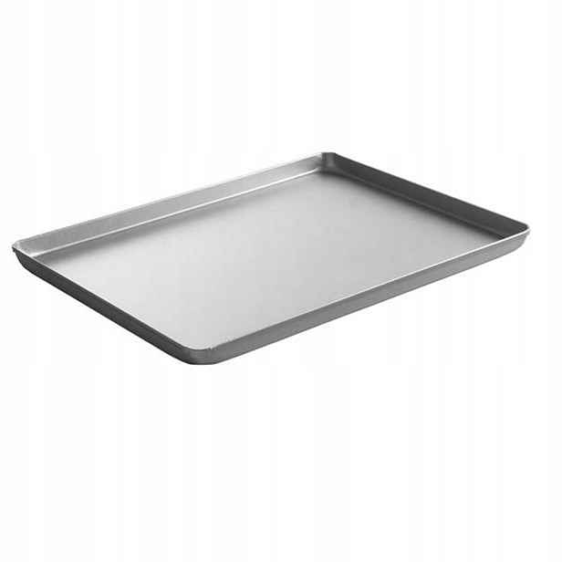 Výstavní cukrářská miska z s hliníkem 400x300x20 mm stříbrná