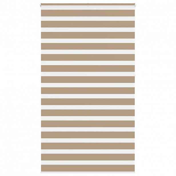 vidaXL Zebra roleta pískově hnědá šířka látky 120,9 cm polyester
