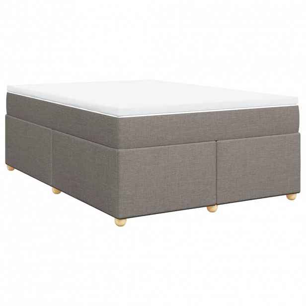 vidaXL Box spring postel s matrací taupe 140x190 cm textil