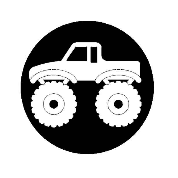 Označto Štítek, nálepka do dětského pokoje - Monster truck Barva písma: Bílé na černém