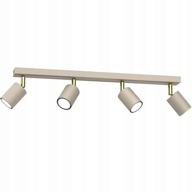 Stropní svítidlo krémové zlaté 4 reflektory do předsíně 60 cm Luminex
