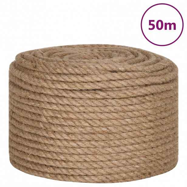 vidaXL Jutové lano 50 m dlouhé 14 mm silné