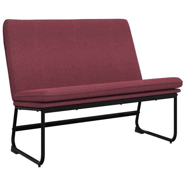vidaXL Lavice vínová 100 x 75 x 76 cm textil