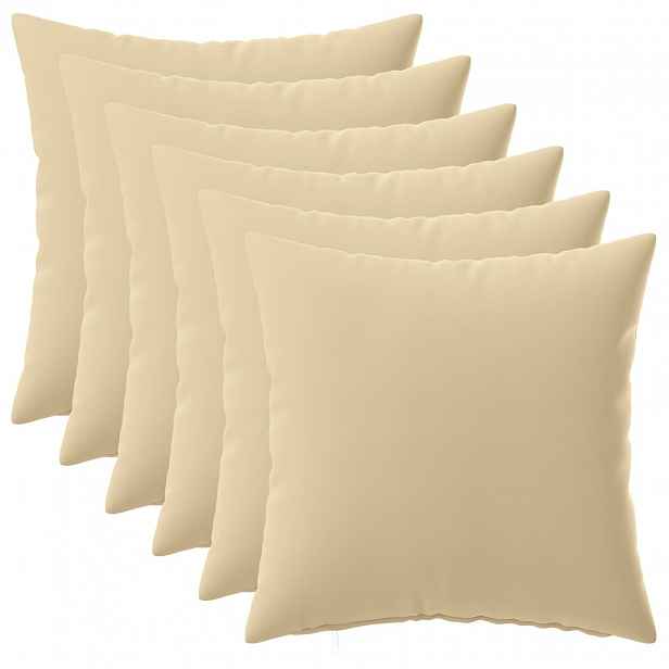 vidaXL Povlak na polštář 6 pcs HEERLEN Béžová 30 x 30 cm Polyester