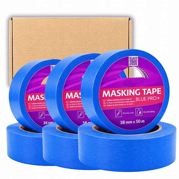 32 x Maskovací Malířská Páska Modrá Blue 14 Dní Uv 38 mm x 50 m Set