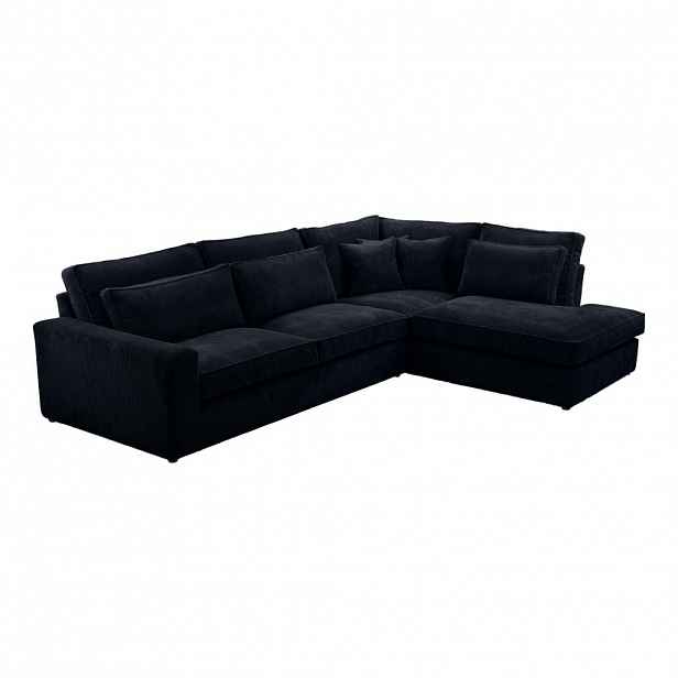 Fedve ROHOVÁ SOFA CAMBO MINI Bez funkce spaní, Černá