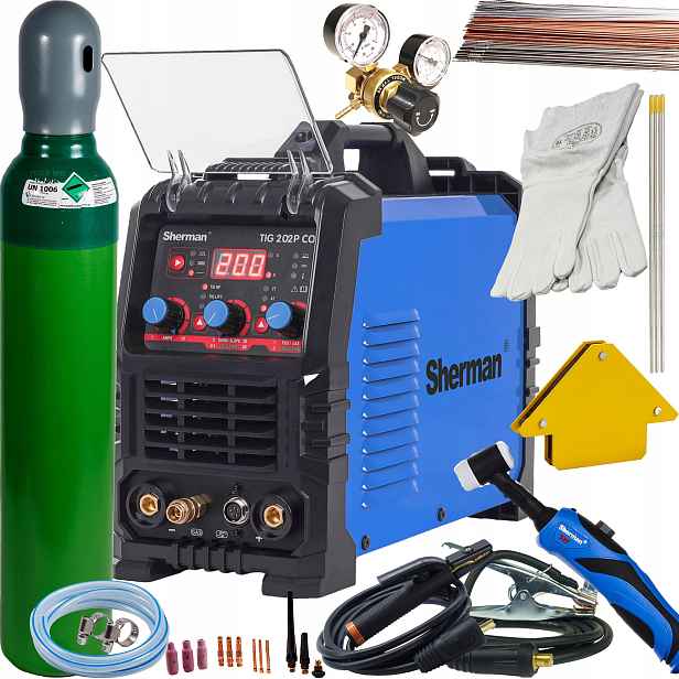 Invertorová svářečka Tig Sherman 202P Cold Mma Hf 200A Igbt Vrd Set 2