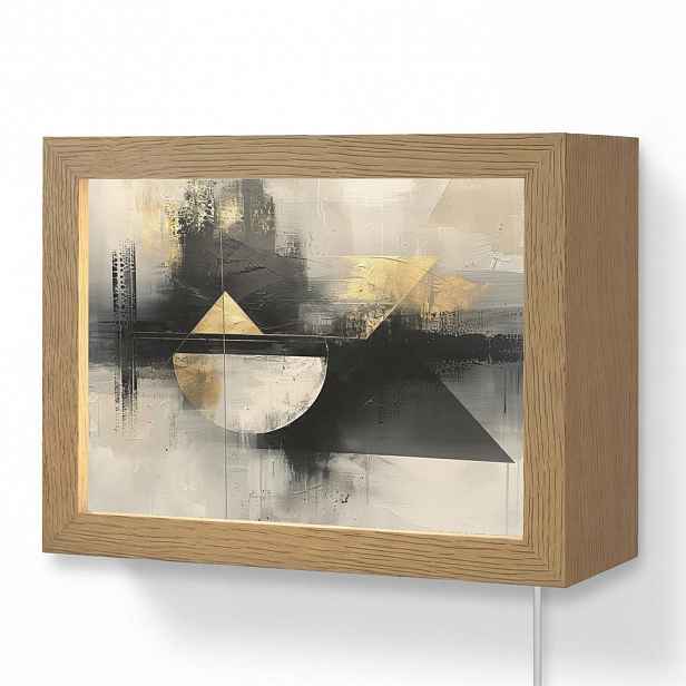 OnlyWow NÁSTĚNNÁ LAMPA Abstraktní - černá - barva - moderní 20x15 cm