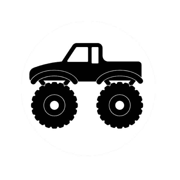 Označto Štítek, nálepka do dětského pokoje - Monster truck Barva písma: Černé na bílém