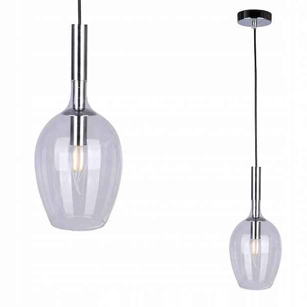Závěsná lampa Milagro Tango Clear 1xE14 Chrom Sklo Nastavitelná výška 50