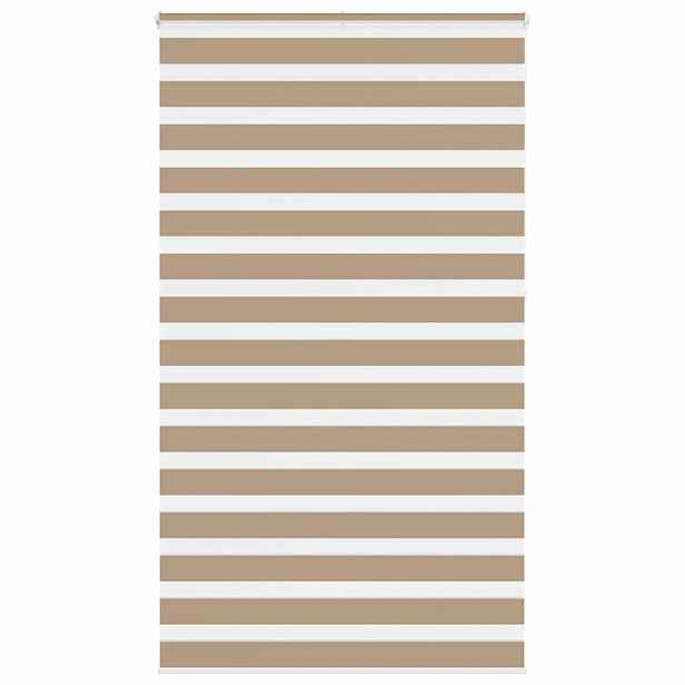 vidaXL Zebra roleta pískově hnědá šířka látky 130,9 cm polyester