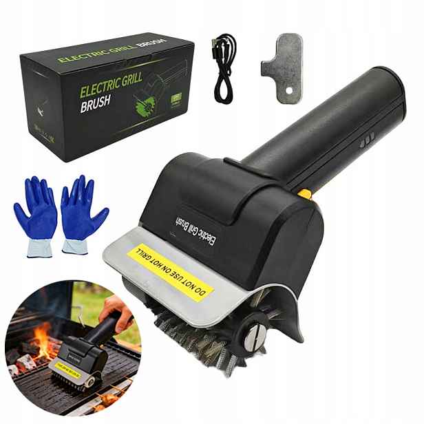 Elektrický kartáč na gril, nástroj na čištění grilu 1100RPM