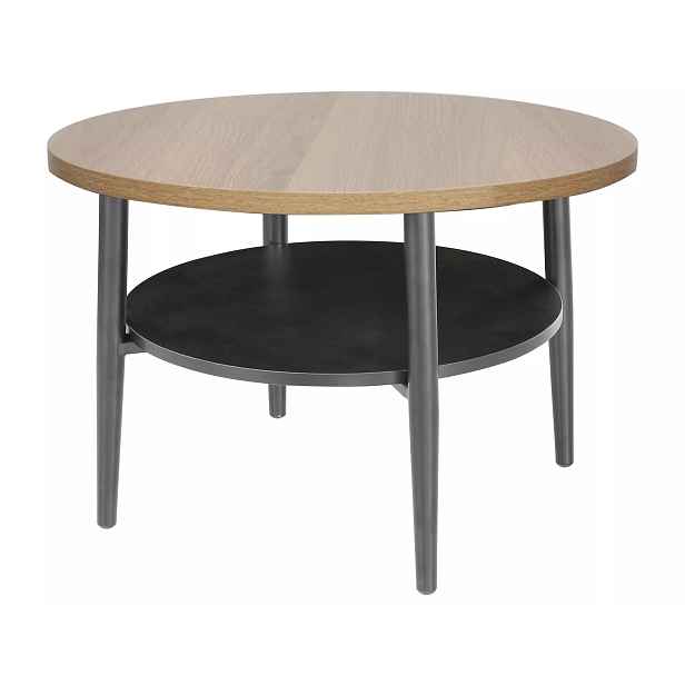 Signal Konferenční stolek Ella 60 cm dubový/černý