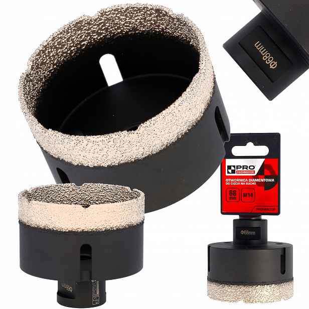 Korunkový Vrták Diamantová korunka pro Gresové dlaždice 68 mm