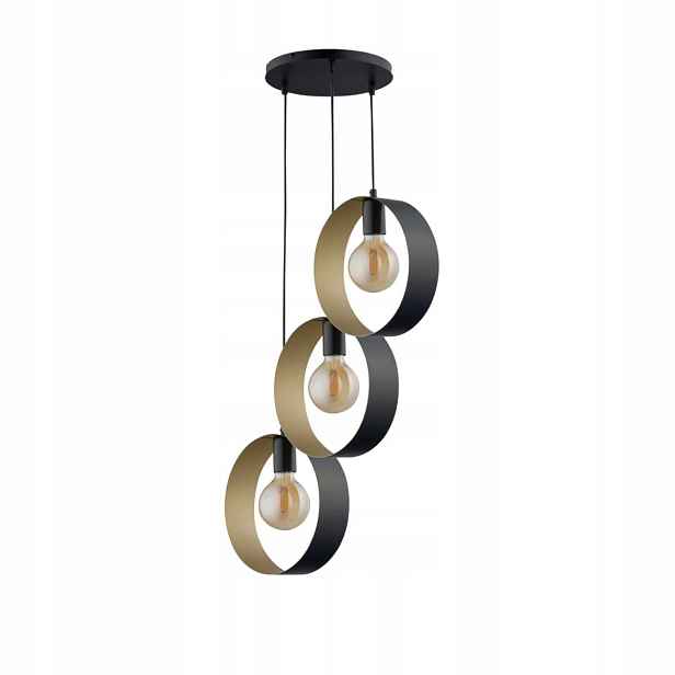 Lustr Závěsná lampa Happy Zlatá 3 Zdroje E27 Regulace Sigma Osvětlení