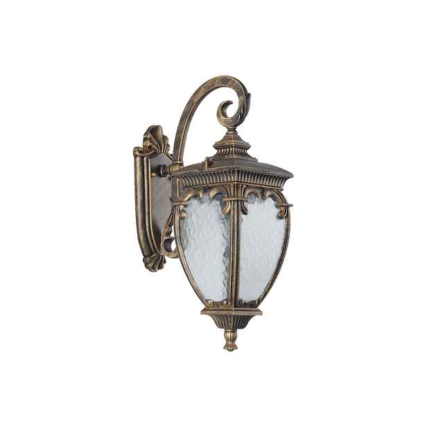 Venkovní nástěnná lampa klasická vintage retro hnědá lucerna Maytoni