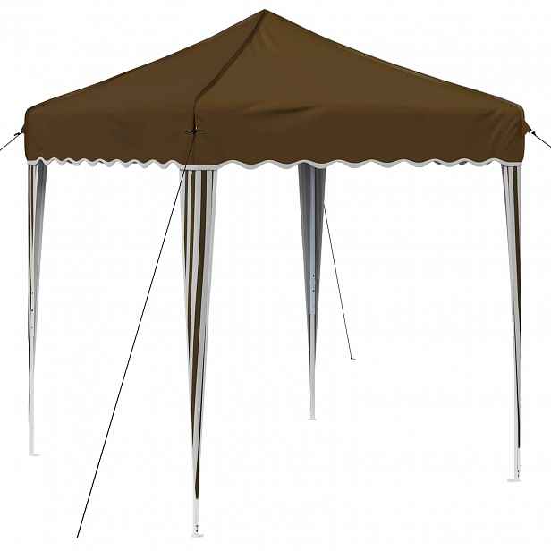vidaXL Párty stan s výsuvným stánkem 195 x 195 x 245 cm Taupe