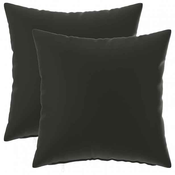 vidaXL Povlak na polštář 2 pcs HEERLEN Černá 30 x 30 cm Polyester