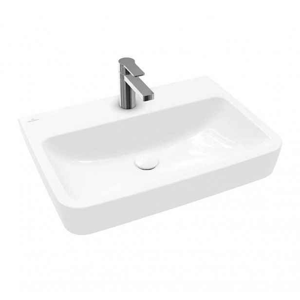 Villeroy & Boch O.novo - Umyvadlo 65x46 cm, bez přepadu, otvor pro baterii, alpská bílá 4A416601