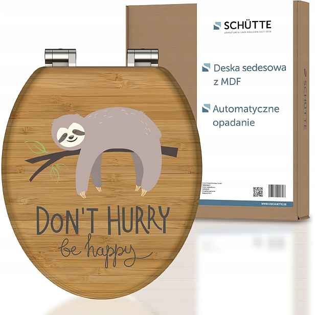 Wc Prkénko S Pomalým Zavíráním, Dřevěné, No Hurry, Nosnost 150 Kg