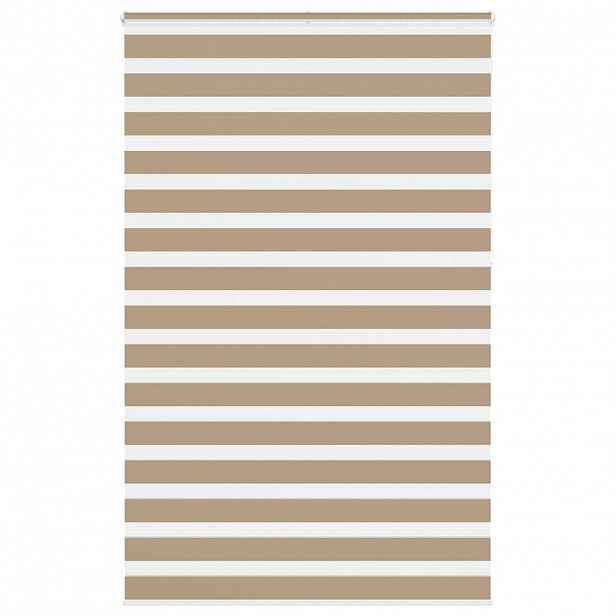 vidaXL Zebra roleta pískově hnědá šířka látky 140,9 cm polyester