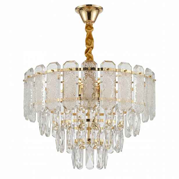Závěsné Stropní Svítidlo Gold 40 cm Křišťálová Glamour Moderní do obývacího pokoje