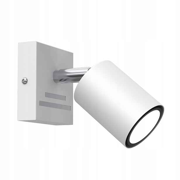 Stropní nástěnná lampa reflektorová, nastavitelná, bílý chrom Luminex