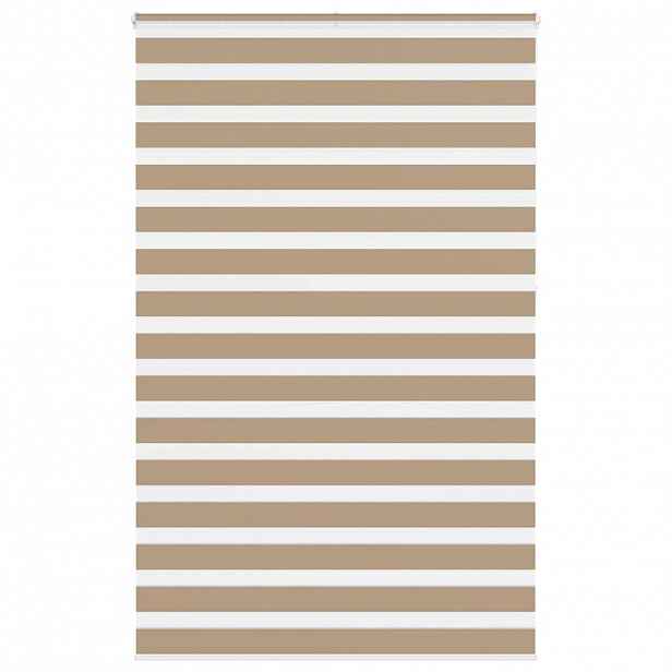 vidaXL Zebra roleta pískově hnědá šířka látky 145,9 cm polyester