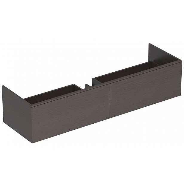 Geberit Xeno 2 - Skříňka pod umyvadlo Varicor 160 cm s LED svítidlem, 2 zásuvky, šedá 500.346.43.1