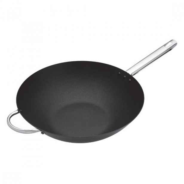 Wok pánev, uhlíková ocel, 35,5 cm - MasterClass