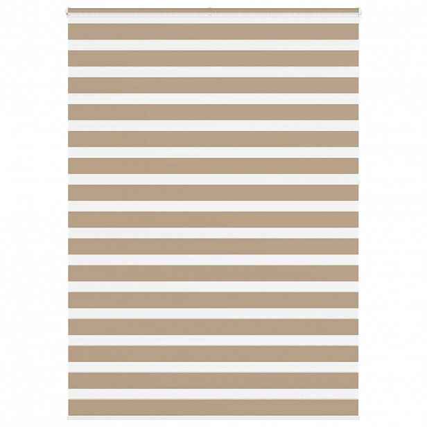 vidaXL Zebra roleta pískově hnědá šířka látky 150,9 cm polyester