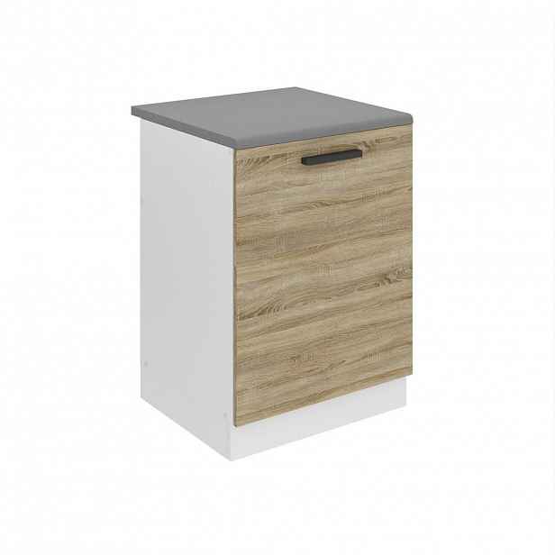 B BELINI GROUP SKŘÍŇKA POD DŘEZ 60 cm SDZ, s pracovní deskou, s 1 dvířky, Dub Sonoma