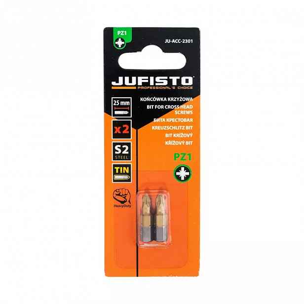 Bity křížové 25 mm, bal 2 ks, Jufisto TYT PZ1