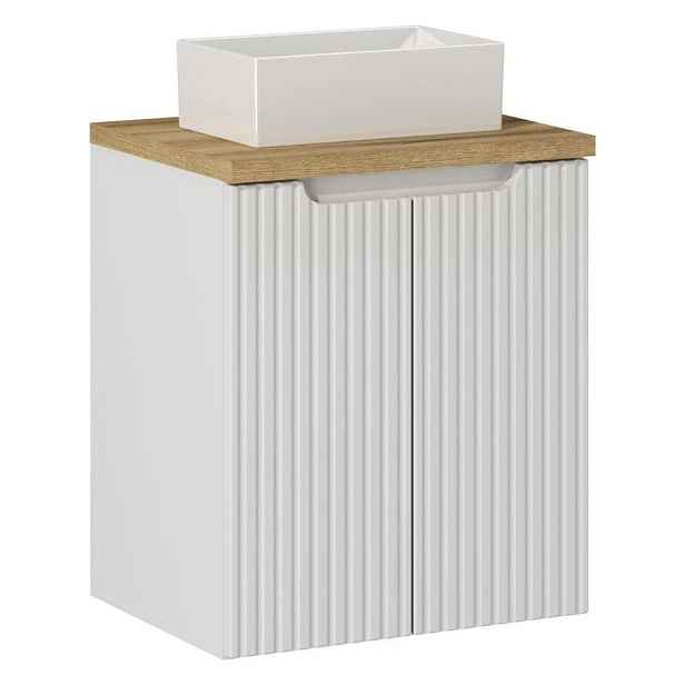 Comad Závěsná skříňka Nova White Gaja II s deskou 50 cm bílá/dub evoke