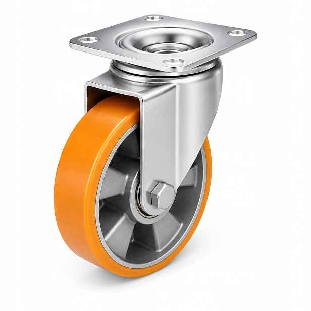 Otočné transportní kolo bez brzdy 125 mm Aluminiovo-polyuretanové 300 kg