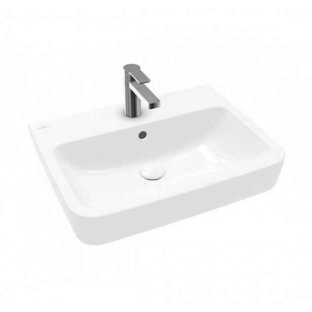 Villeroy & Boch O.novo - Umyvadlo 60x46 cm, s přepadem, otvor pro baterii, alpská bílá 4A416001
