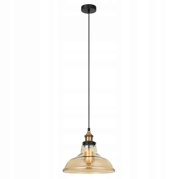 Lustr Italux Hubert industriální černý MDM-2381/1 Gd+amb