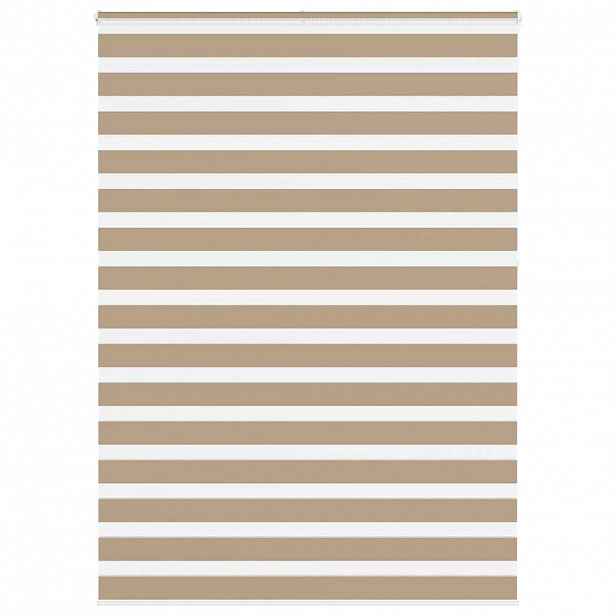 vidaXL Zebra roleta pískově hnědá šířka látky 155,9 cm polyester