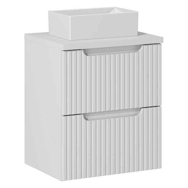 Comad Závěsná skříňka Nova White Gaja II s deskou a umyvadlem 50 cm bílá