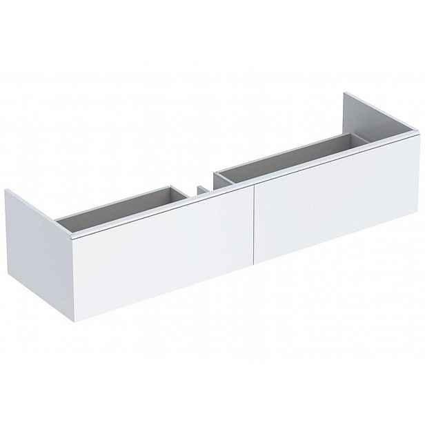 Geberit Xeno 2 - Skříňka pod umyvadlo Varicor 160 cm s LED svítidlem, 2 zásuvky, matná bílá 500.346.01.1
