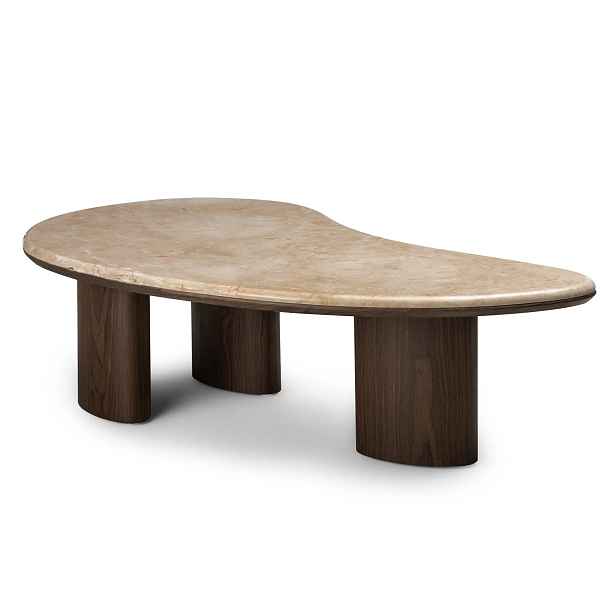 Hector Konferenční stolek Essence 110 cm ořech tmavý/mramor