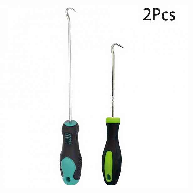 TEMU 2 ks [Odolný hák na plevele] Odolný kovový hák na odstraňování plevele | Ergonomický design, robustní zahradní nástroj pro snadné odstraňování