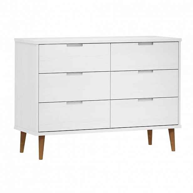 vidaXL Zásuvková komoda MOLDE bílá 113x40x80 cm masivní borové dřevo