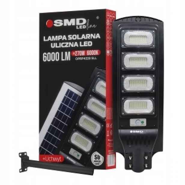 Led Pouliční Lampa Solární 270W 6000K Držák