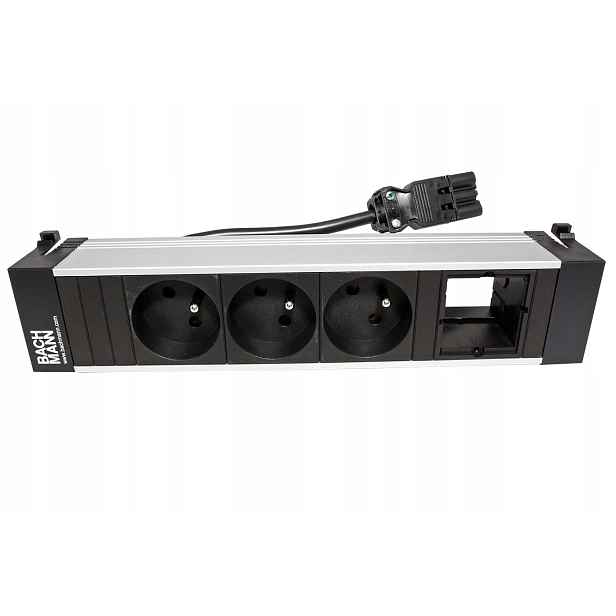 Bachmann Power Frame, box pro 4 moduly, 3x zásuvka Cz, 1x volné (916.0621)