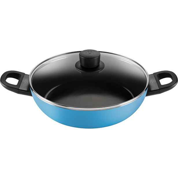Ballarini Caprera Hluboká pánev 2H s víkem 28 cm, modrá