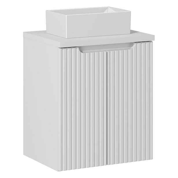 Comad Závěsná skříňka Nova White Gaja III s deskou a umyvadlem 50 cm bílá